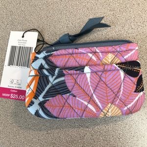 NWT Vera Bradley Coin Purse in Palm Floral Pattern